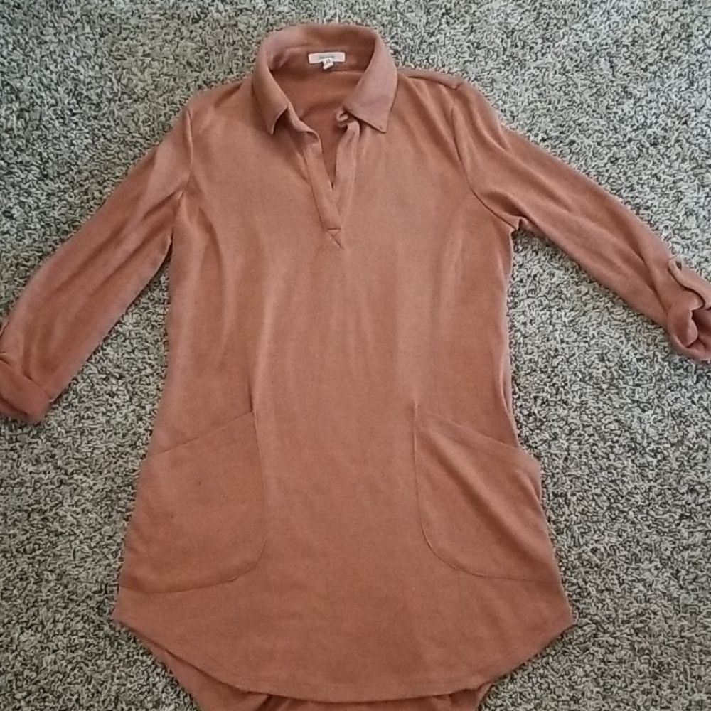 Burnt orange 3/4 sleeve tunic